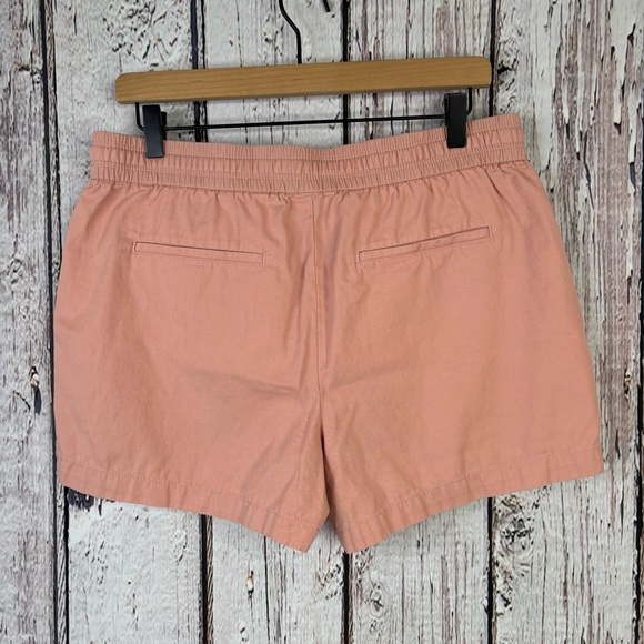 LOFT Size Medium Peach Color Shorts Casual‎ Drawstring Waist Mid Rise Pockets - Picture 4 of 13